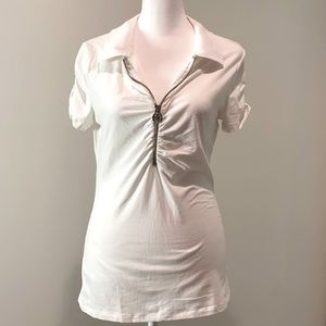 Michael Kors zipper front polo tee
